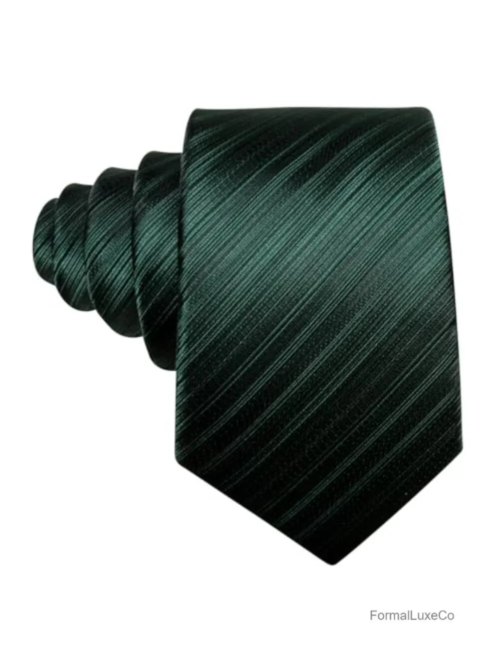 Men's Silk Tie Set with Handkerchief & Cufflinks, Striped, Wedding